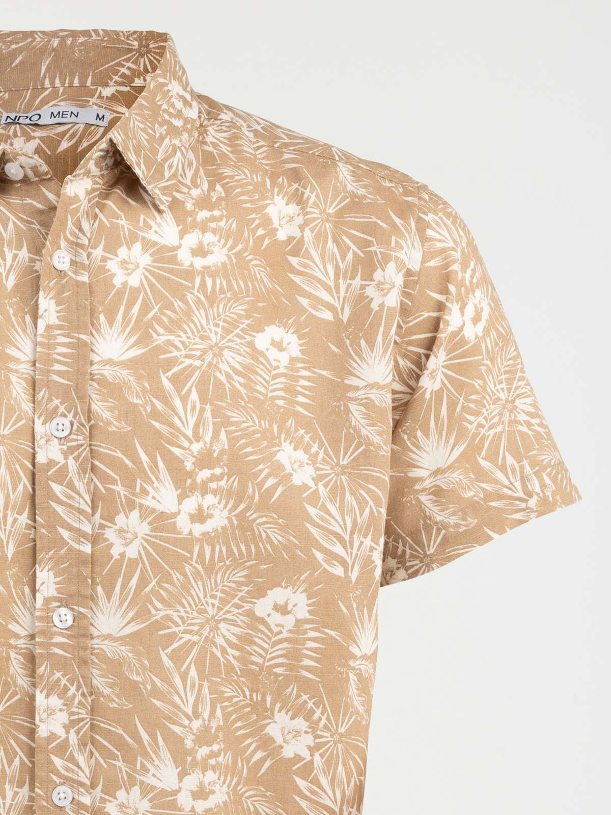 Chemisette imprimée palmier homme Chemisette imprimée palmier homme