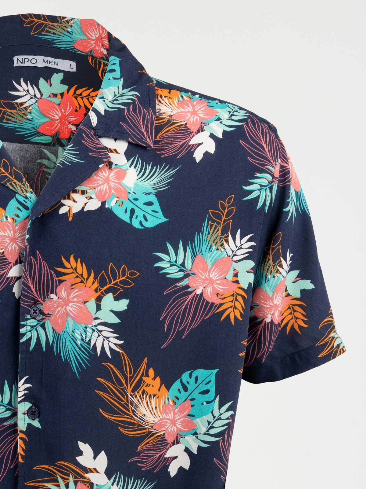Chemisette fleurs tropicales homme