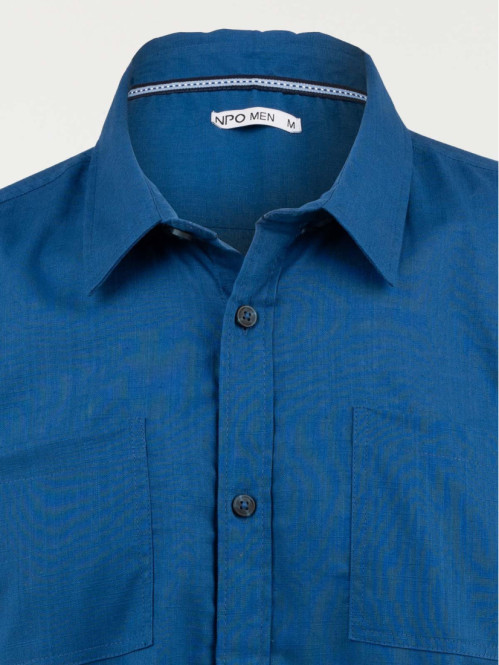 Chemisette bleu franc homme