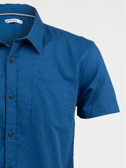 Chemisette bleu franc homme