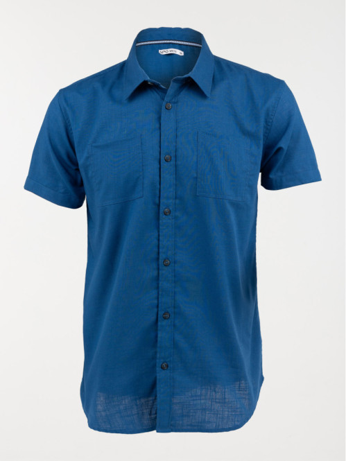 Chemisette bleu franc homme