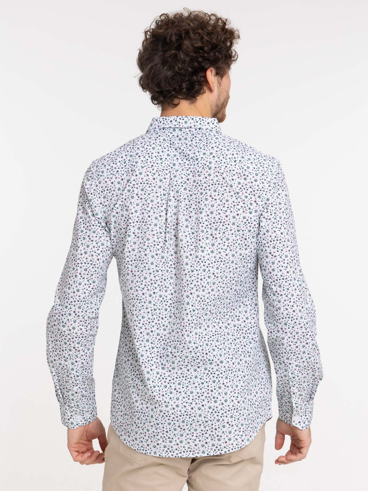 Chemise imprimée fleurie homme