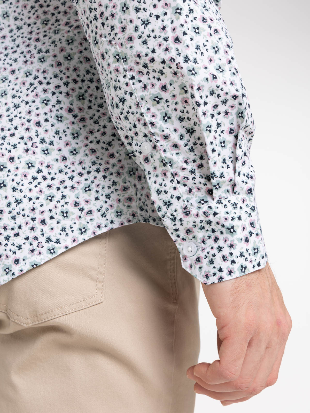 Chemise imprimée fleurie homme