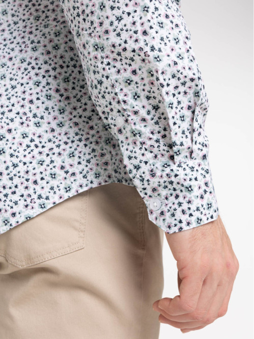 Chemise imprimée fleurie homme