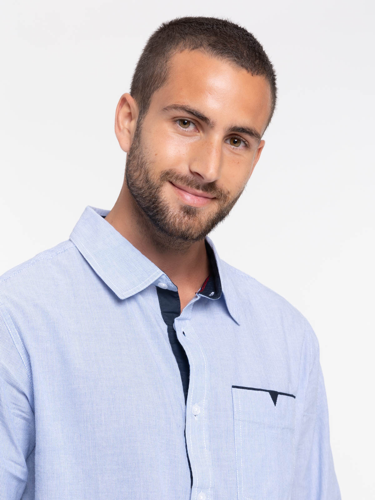 Chemise bleu amande homme