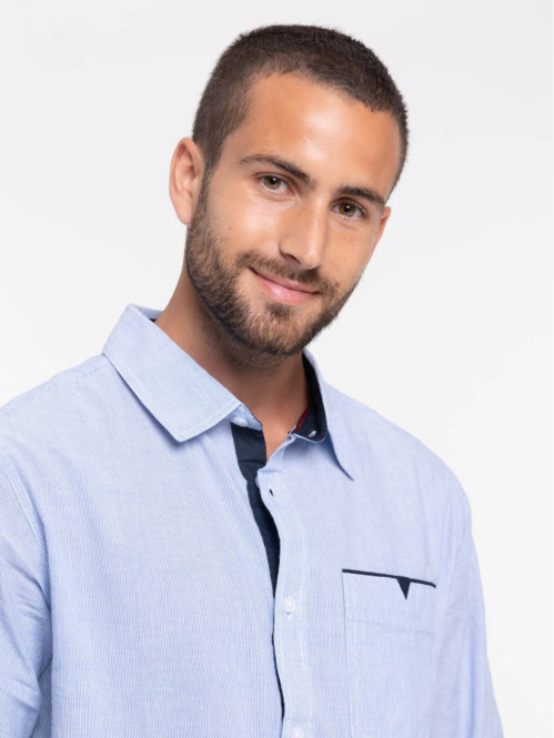 Chemise bleu amande homme