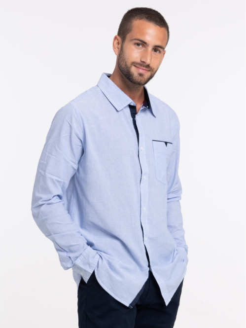 Chemise bleu amande homme