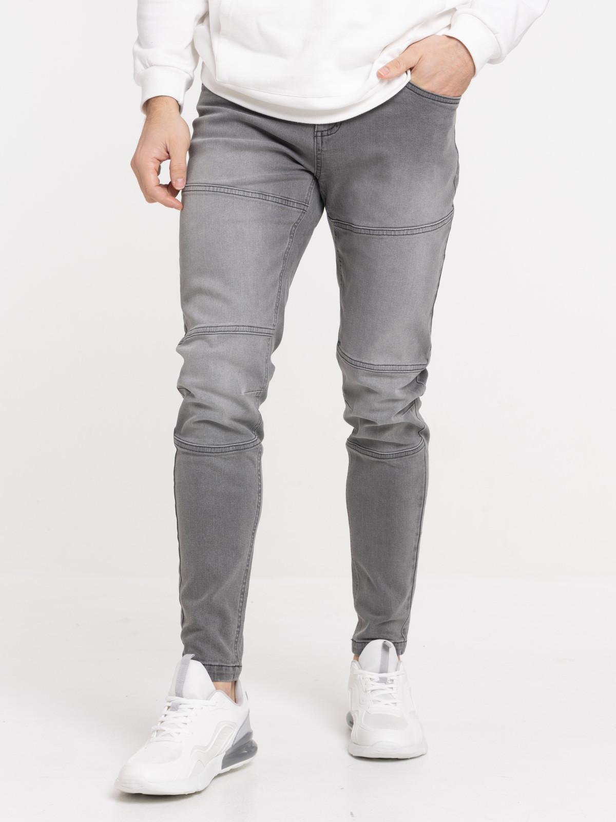 Jean slim homme coloris gris