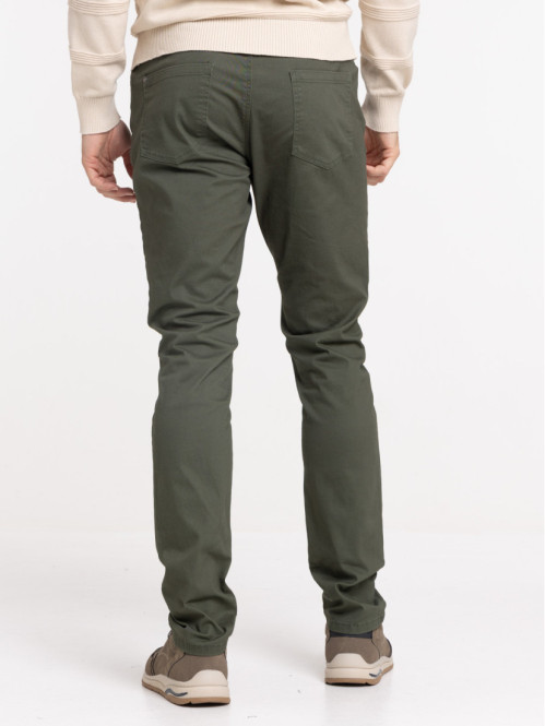 Pantalon slim olive homme