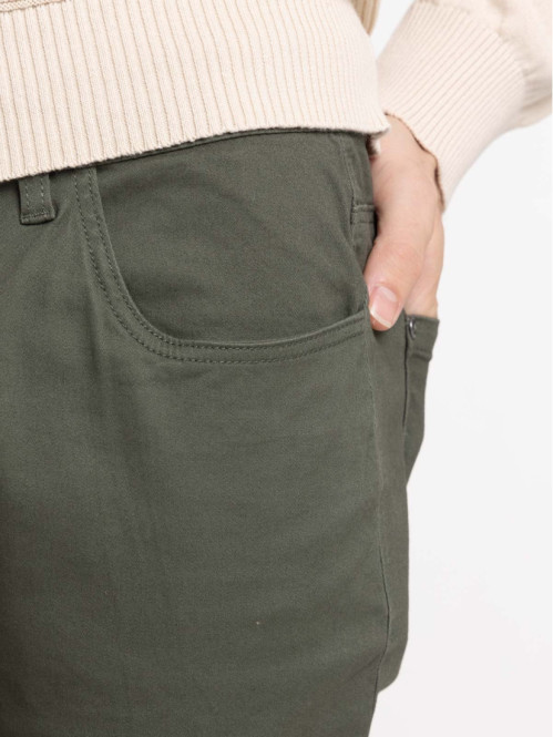 Pantalon slim olive homme