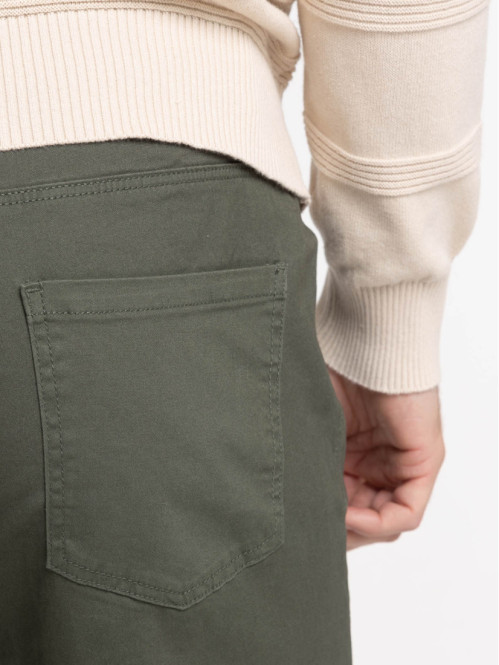 Pantalon slim olive homme