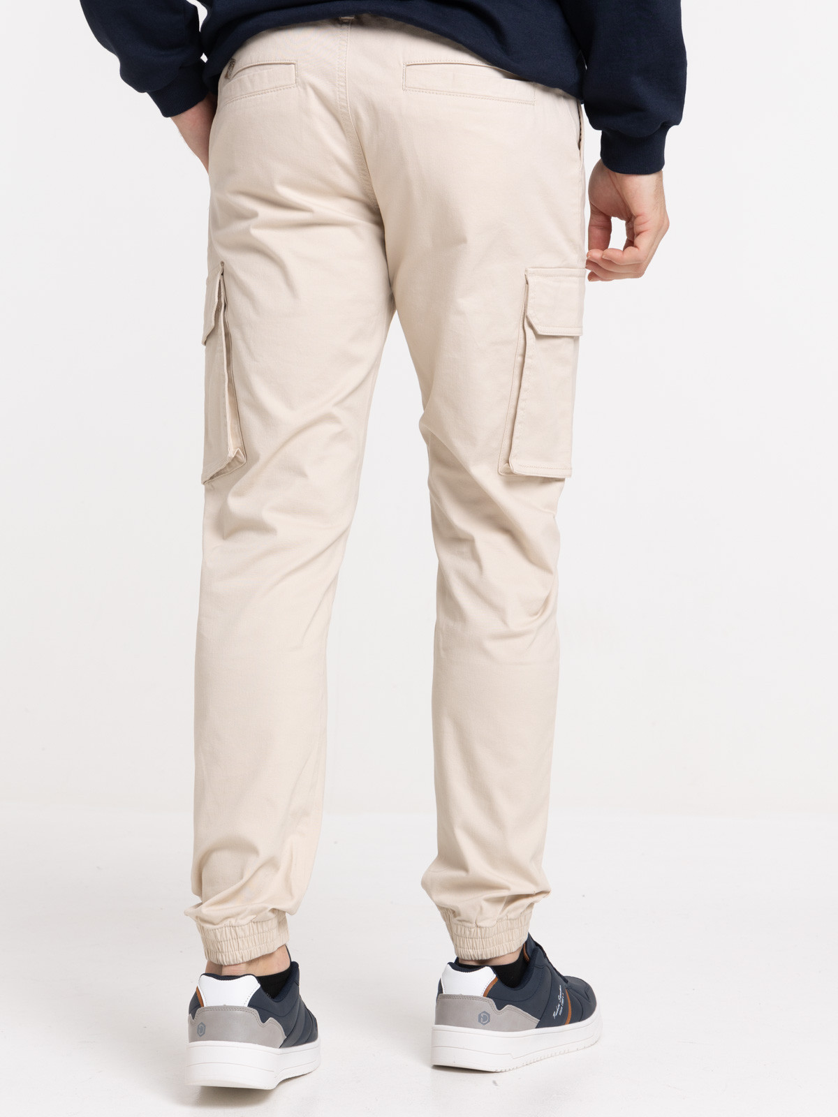 Pantalon cargo beige grisé homme Pantalon cargo beige grisé homme