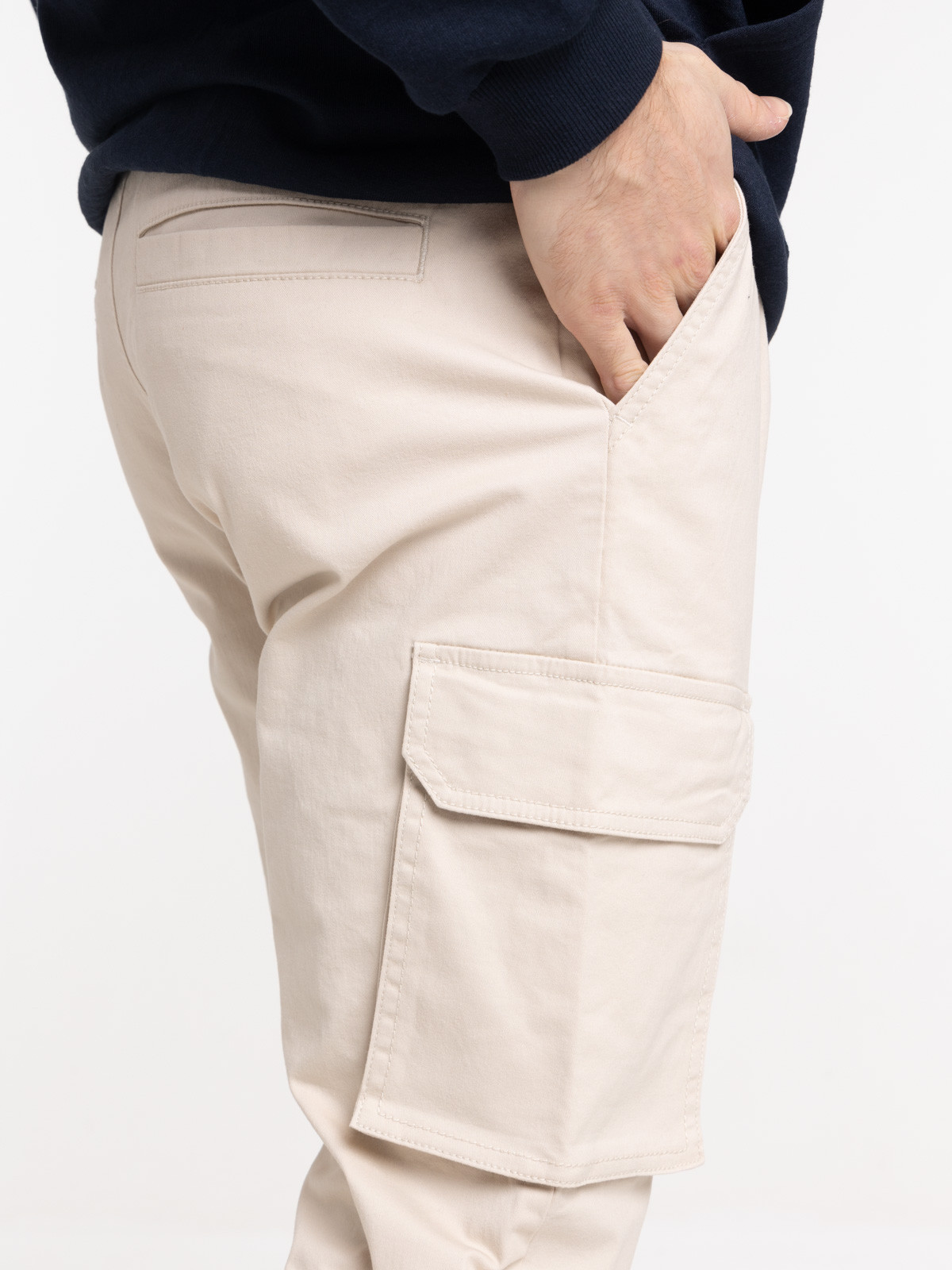 Pantalon cargo beige grisé homme Pantalon cargo beige grisé homme