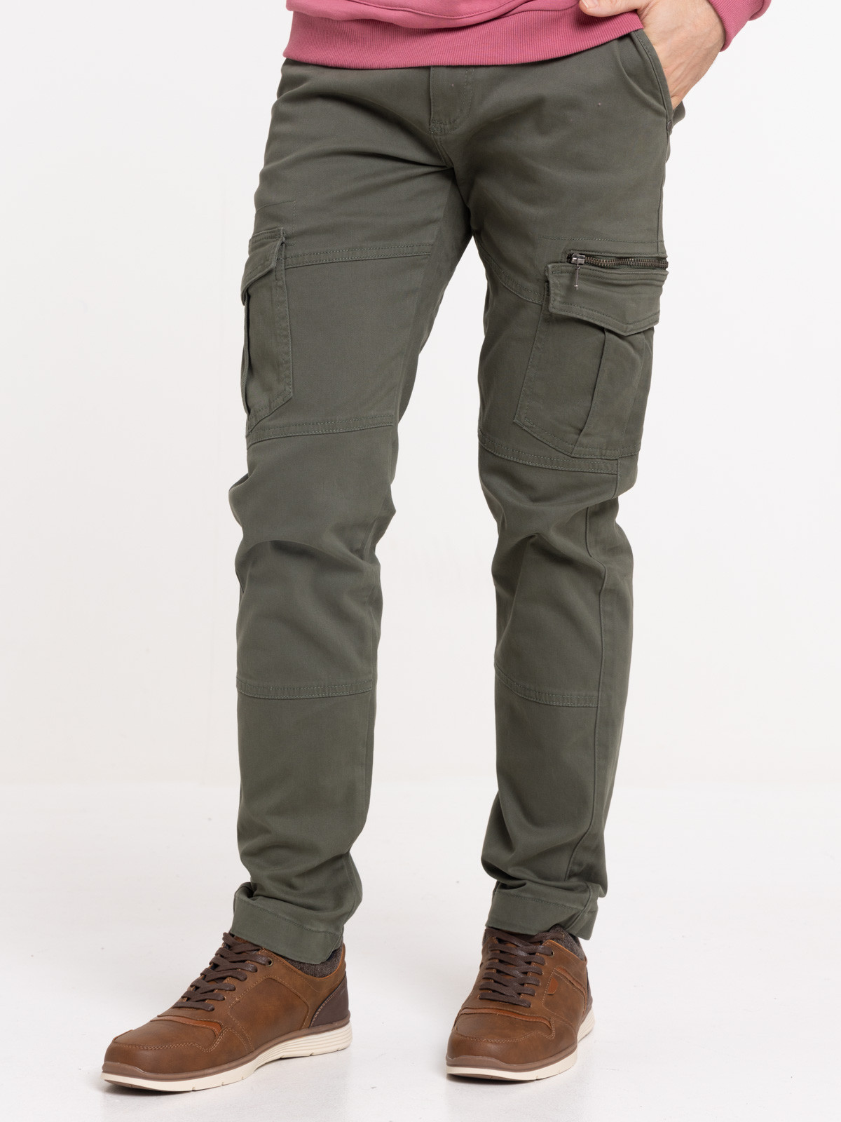 Pantalon cargo homme coloris olive Pantalon cargo homme coloris olive