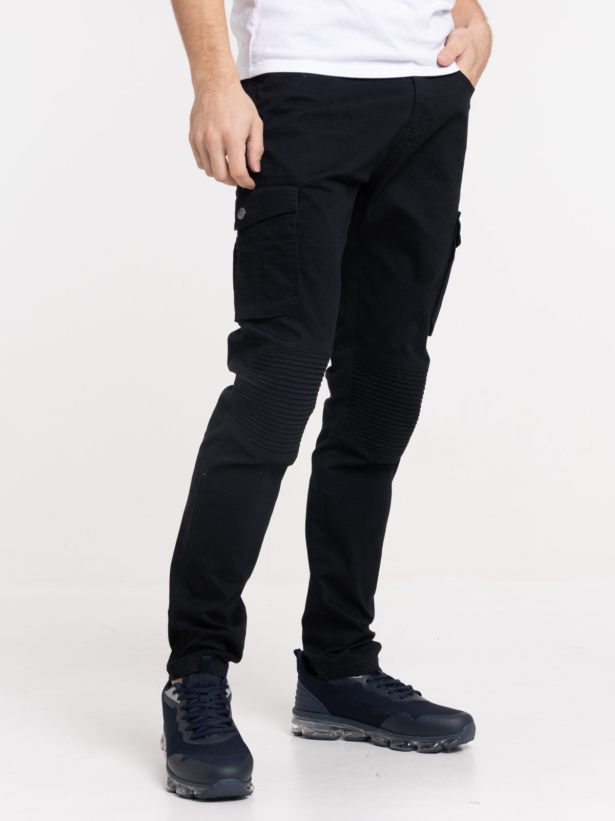 Pantalon cargo noir homme