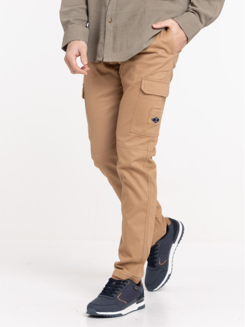 Pantalon cargo fauve homme
