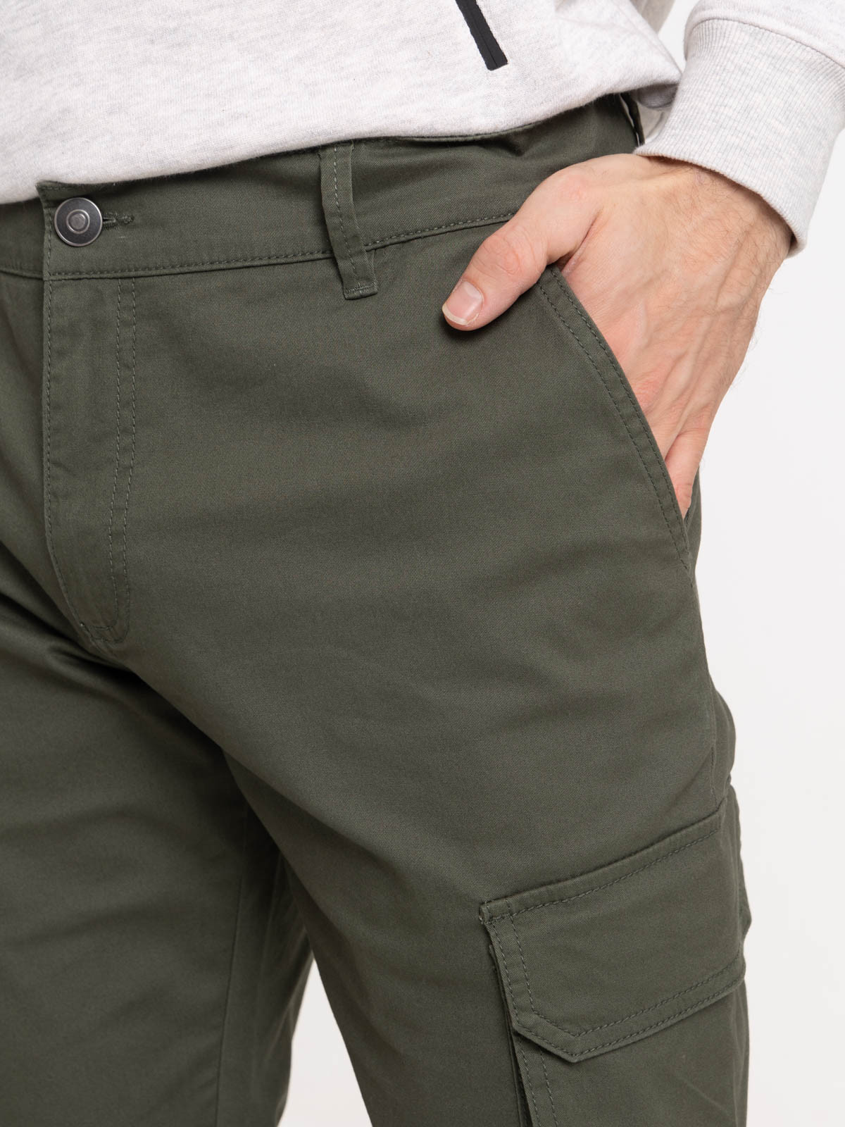 Pantalon cargo olive homme Pantalon cargo olive homme