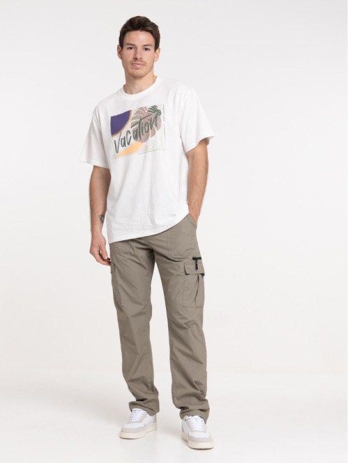 Pantalon cargo tilleul homme