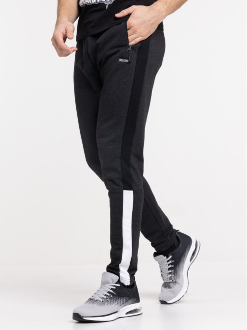 Jogging gris anthracite chiné homme