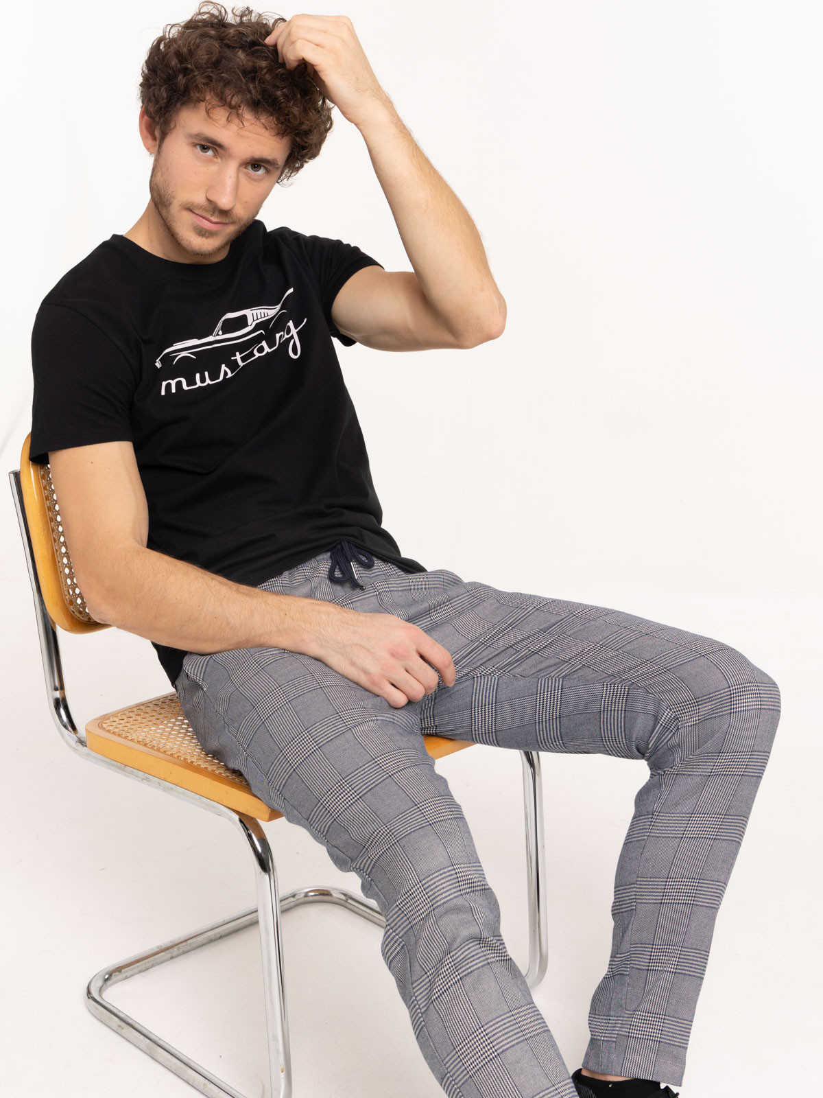 Pantalon imprimé marron glacé homme