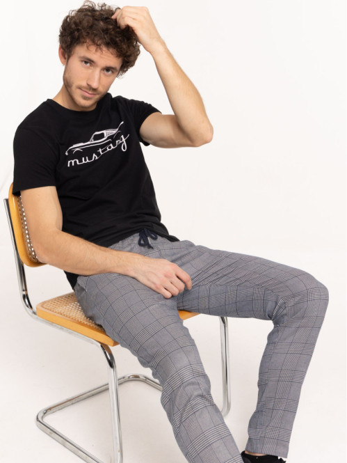 Pantalon imprimé marron glacé homme