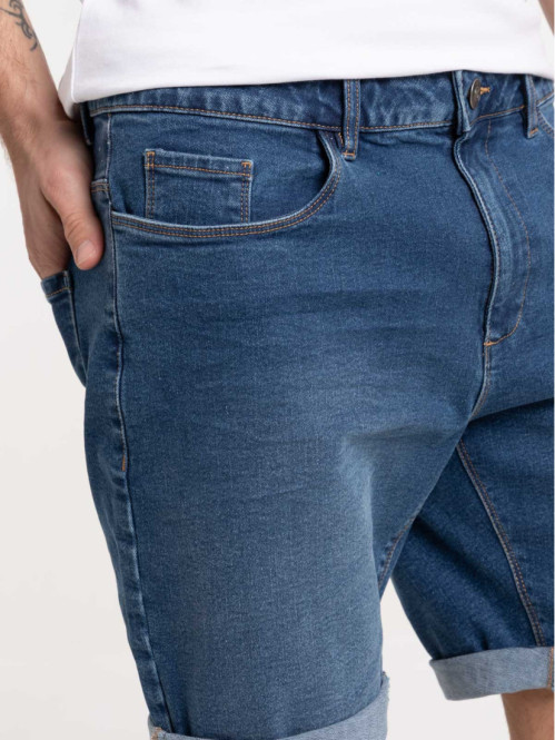 Short denim stone homme