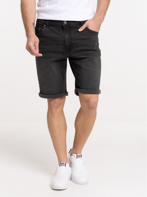 Short en denim gris homme