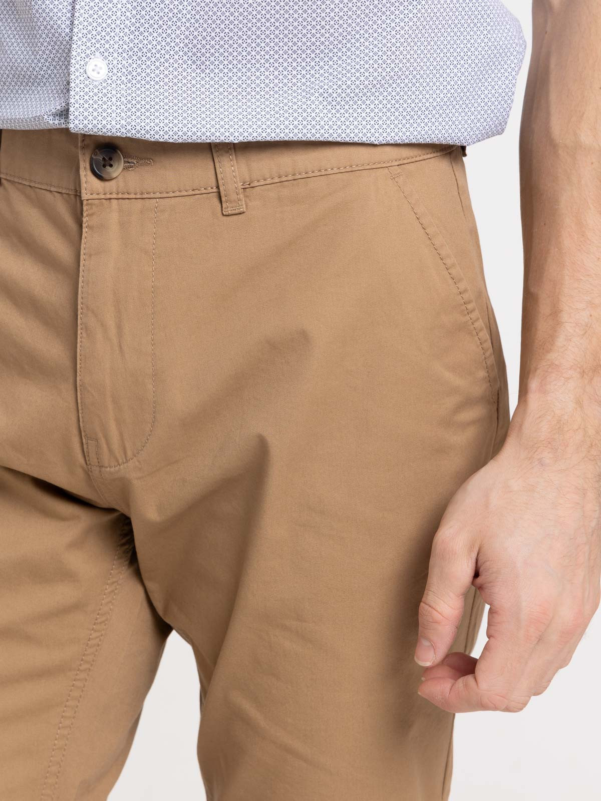 Bermuda coloris fauve homme