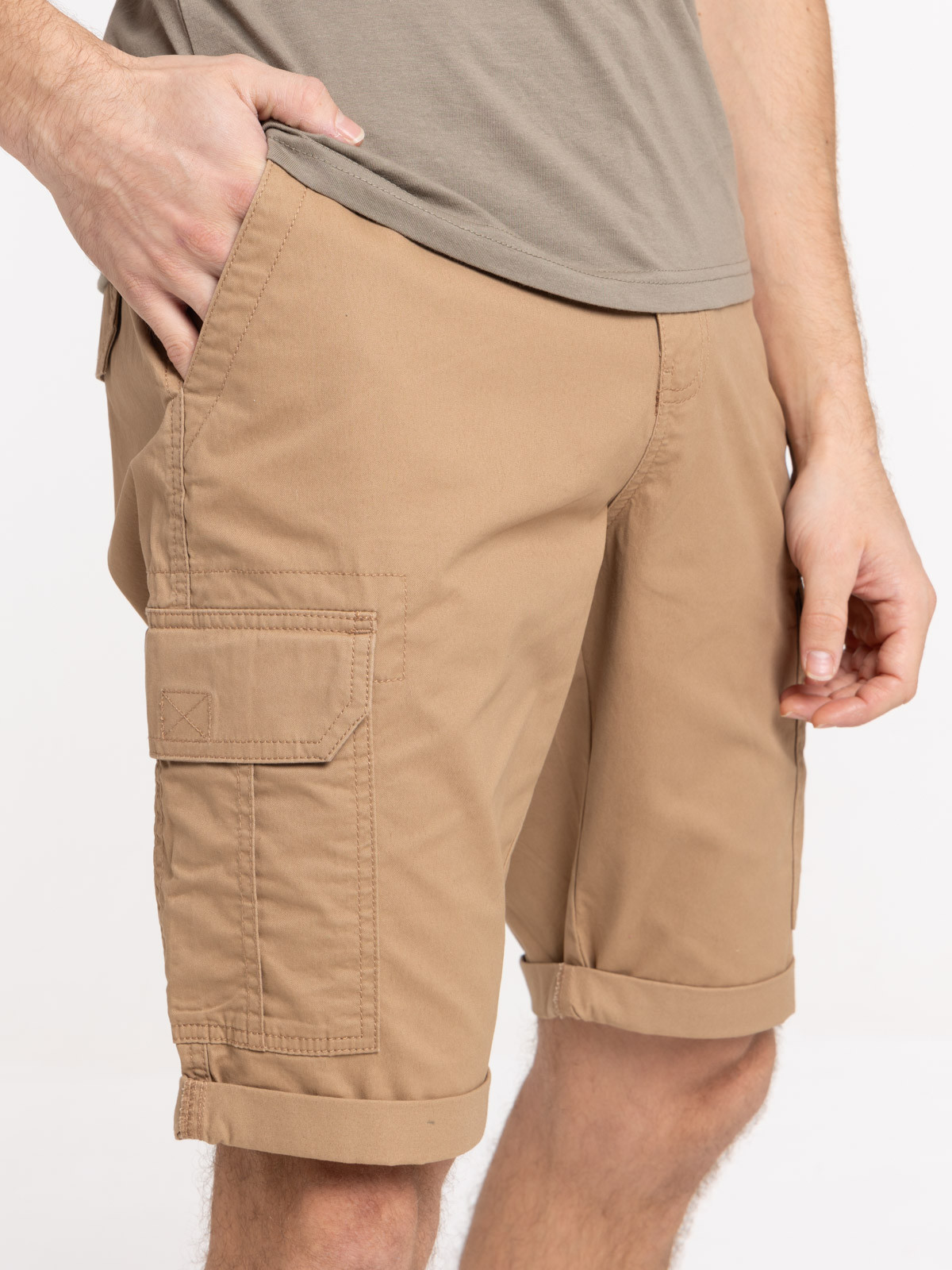 Bermuda cargo fauve homme