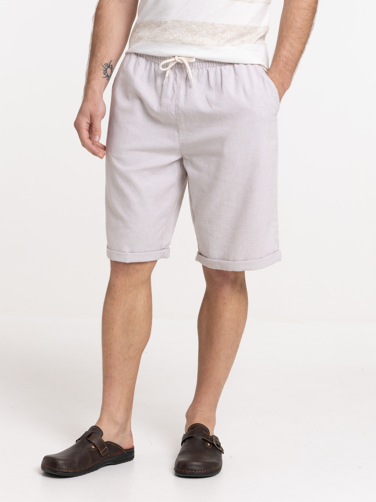 Bermuda beige grisé homme Bermuda beige grisé homme