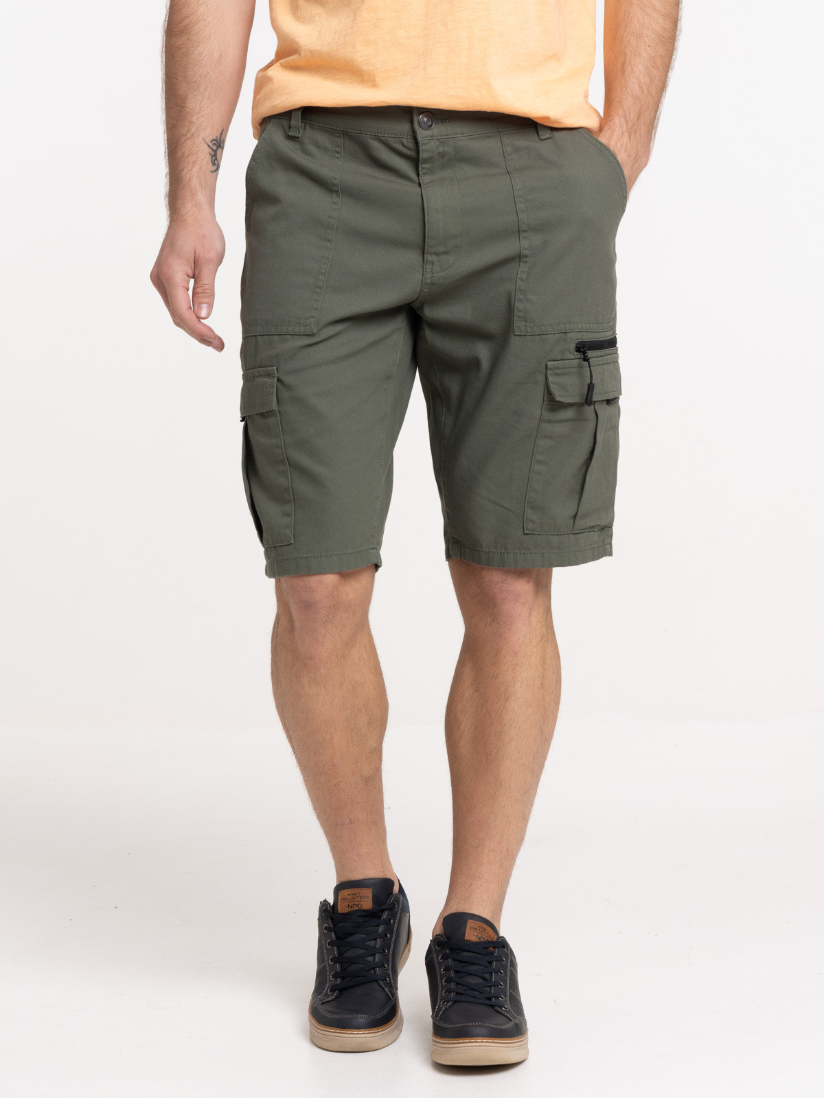 Bermuda cargo olive homme