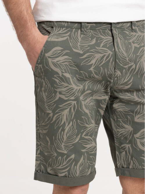 Bermuda imprimé olive homme