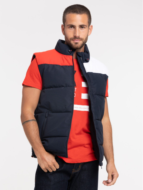 Veste sans manches tricolore homme