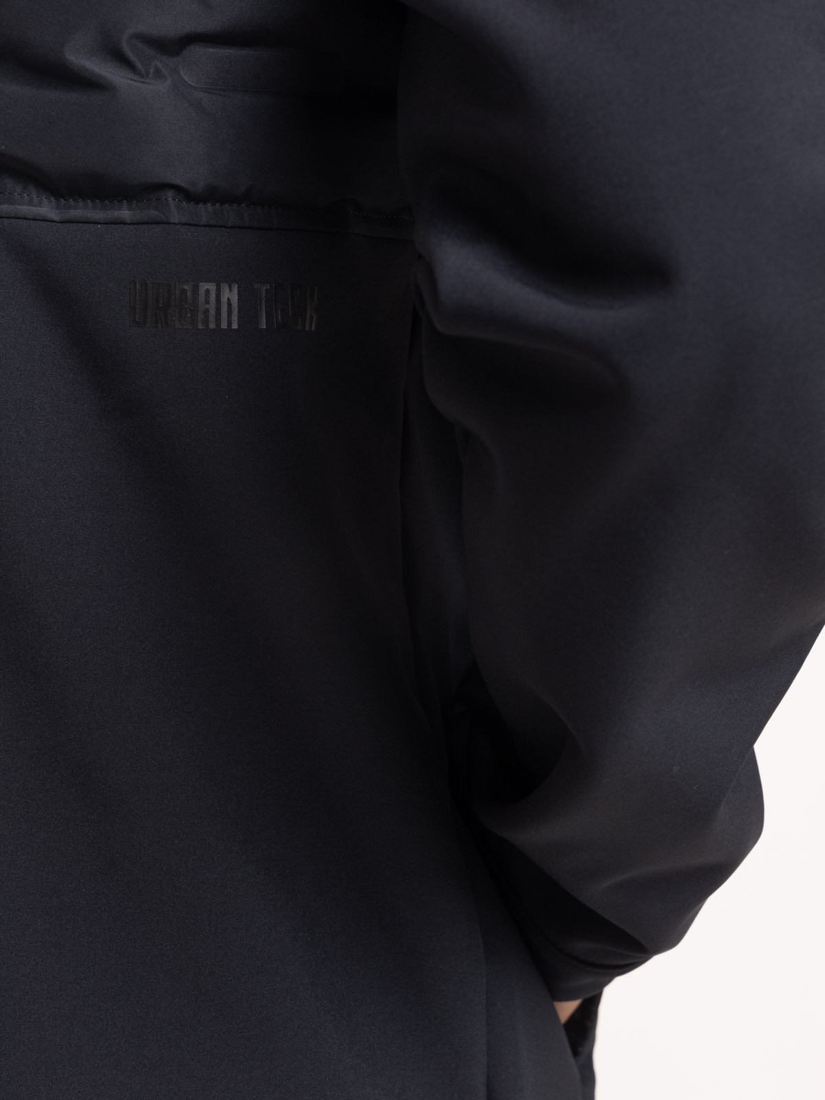Blouson bi-matière noir homme