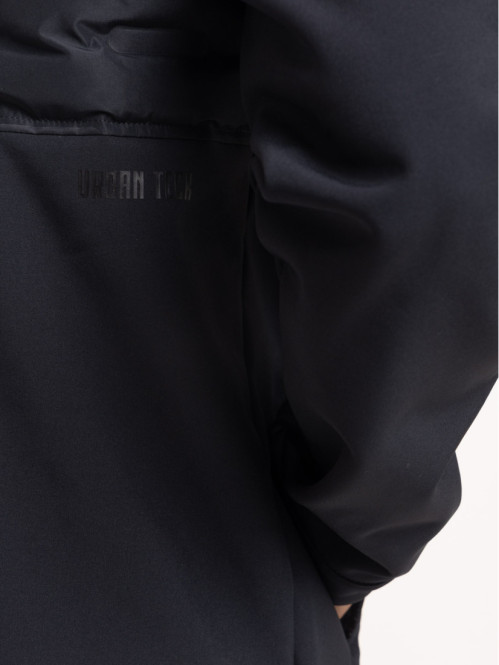 Blouson bi-matière noir homme
