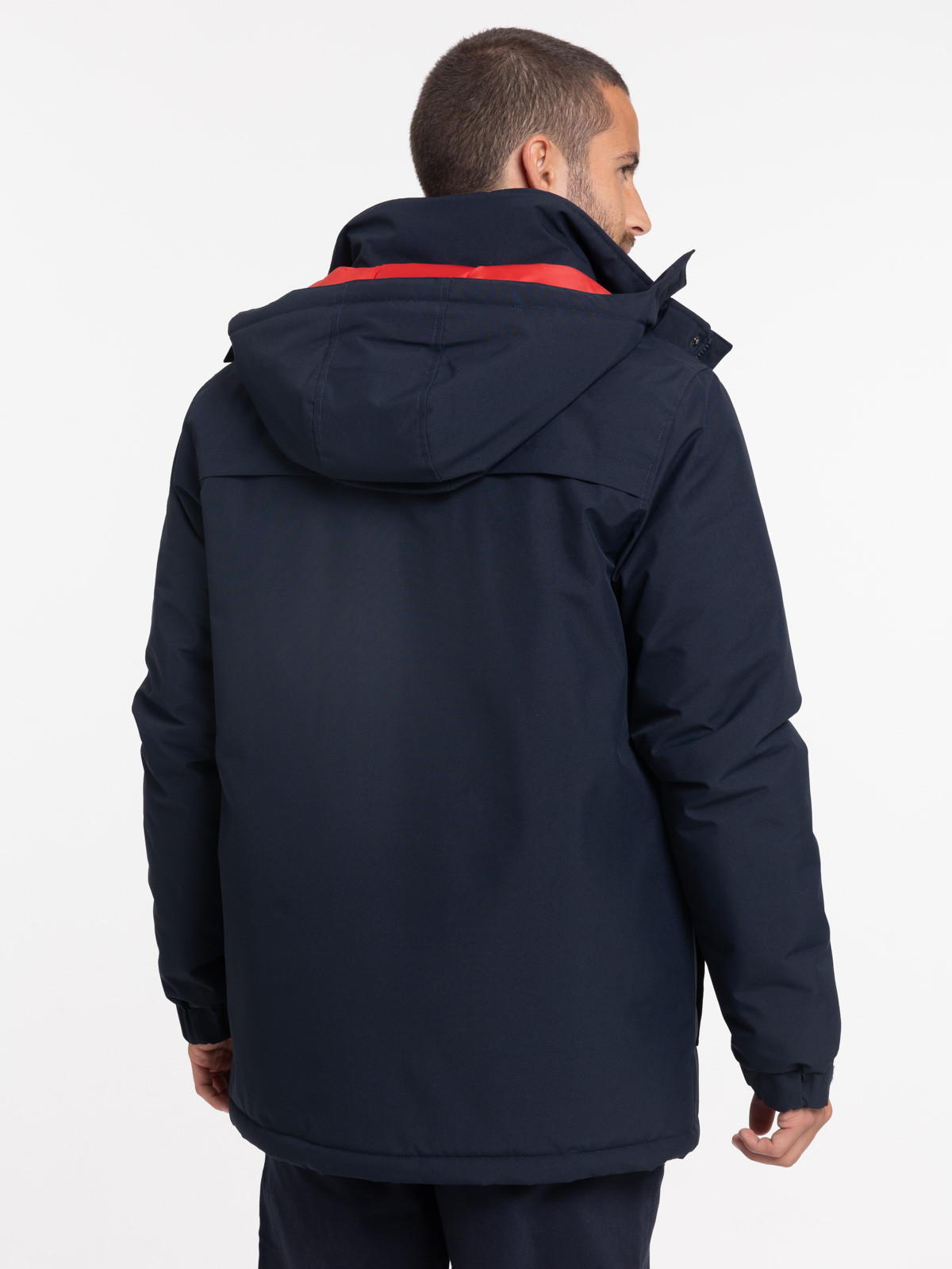 Parka marine navy à capuche homme