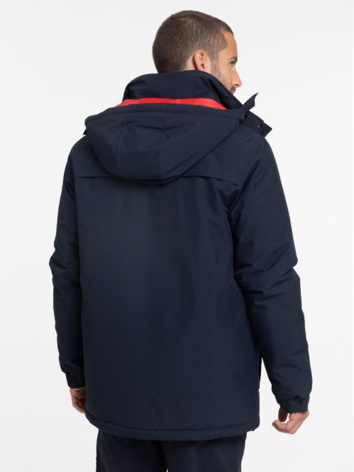 Parka marine navy à capuche homme