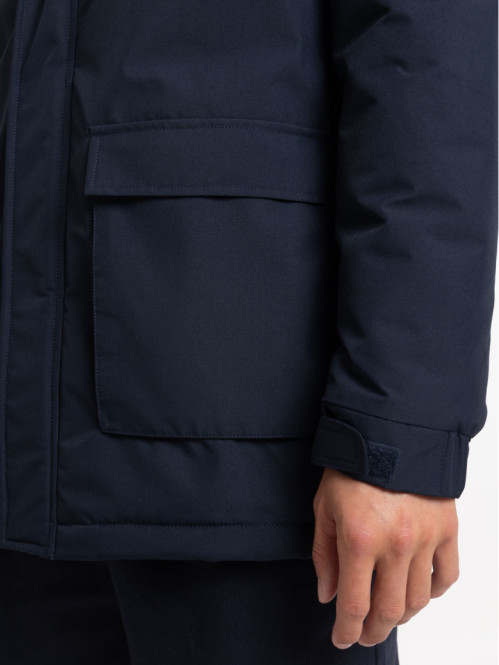 Parka marine navy à capuche homme