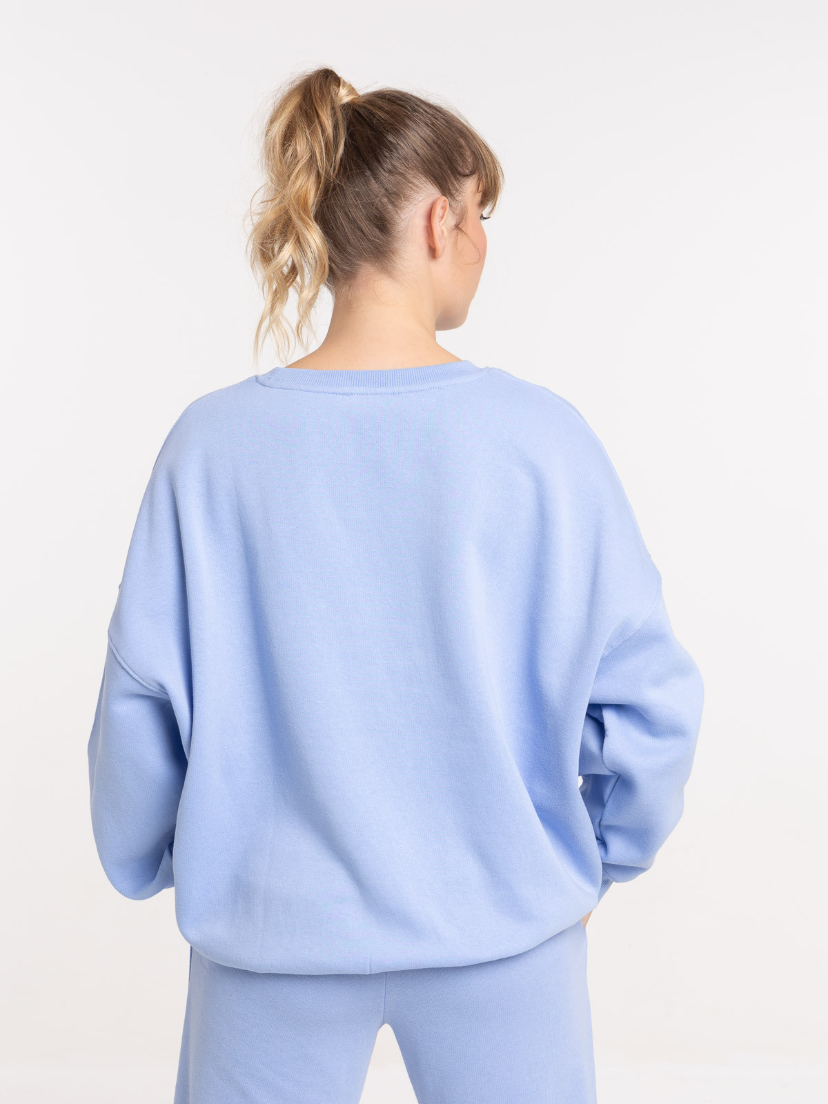 Sweat uni serenity blue femme