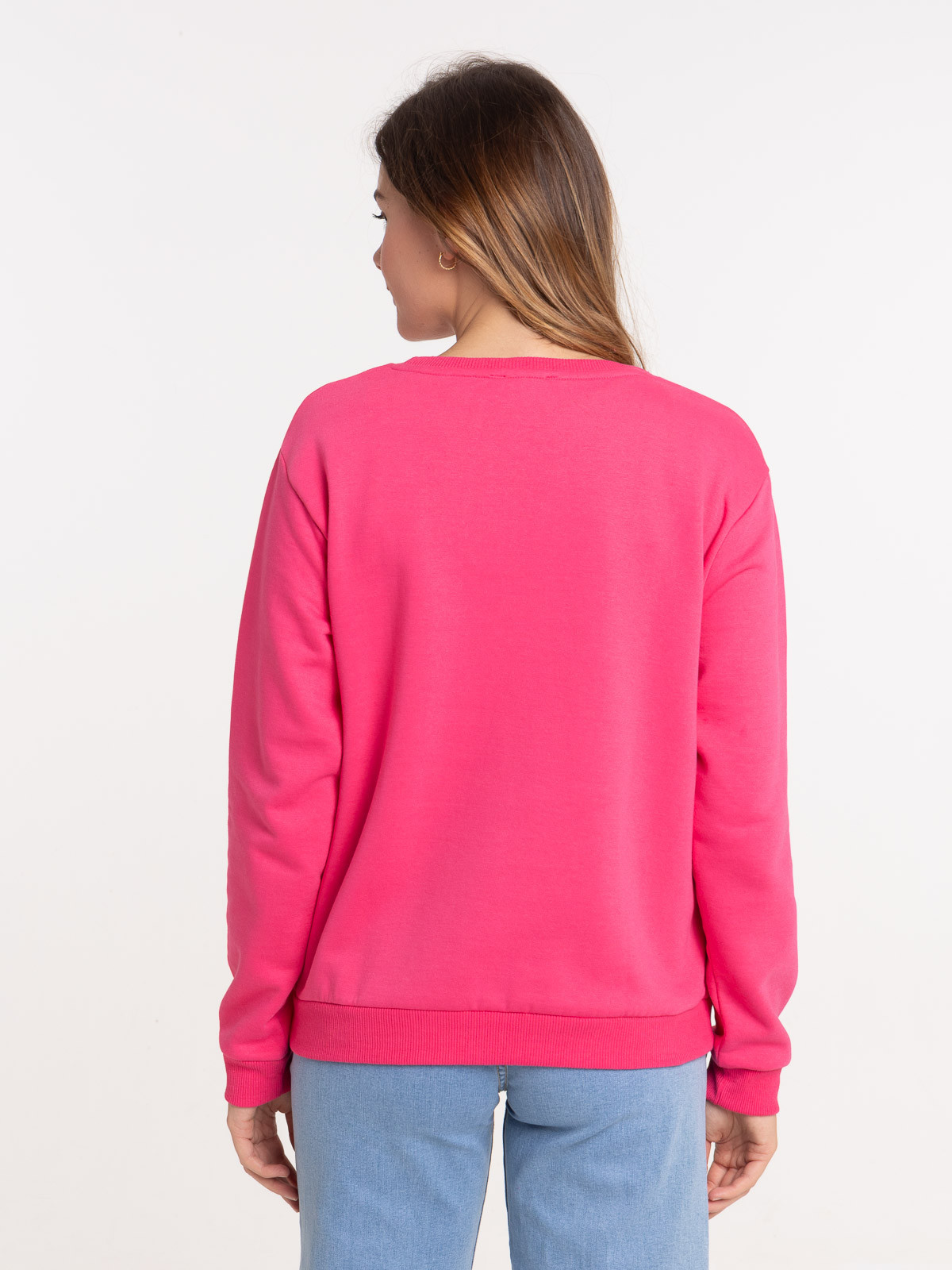 Sweat message rose vif femme Sweat message rose vif femme