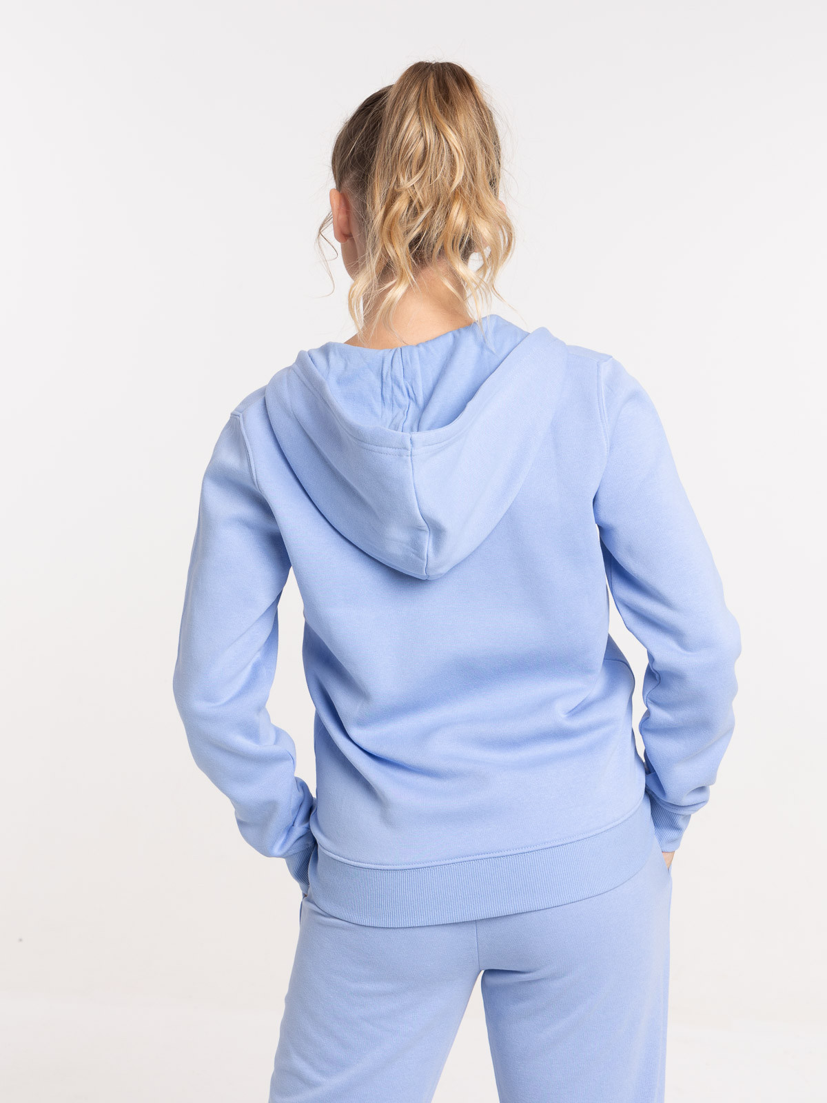 Sweat capuche zippé serenity blue femme Sweat capuche zippé serenity blue femme