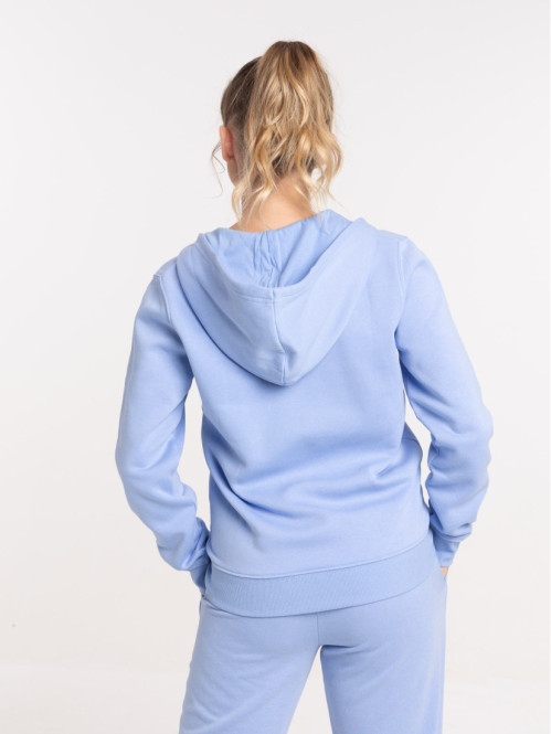 Sweat capuche zippé serenity blue femme Sweat capuche zippé serenity blue femme
