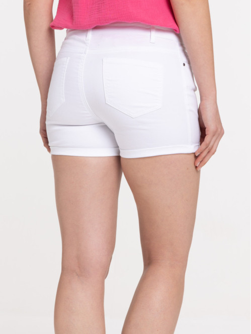 Short basique blanc femme