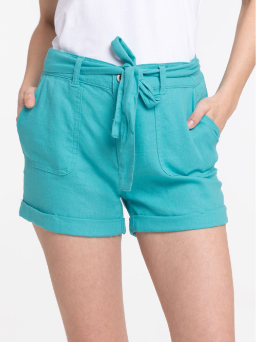 Short lin swimming blue femme