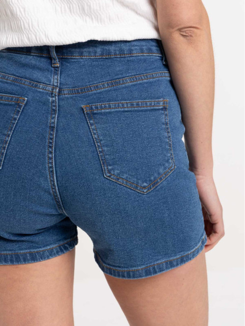 Short en jean double stone femme