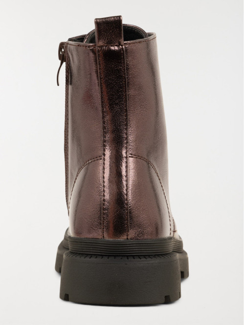 Bottines à lacet argentées fille (31-35) Bottines à lacet argentées fille (31-35)