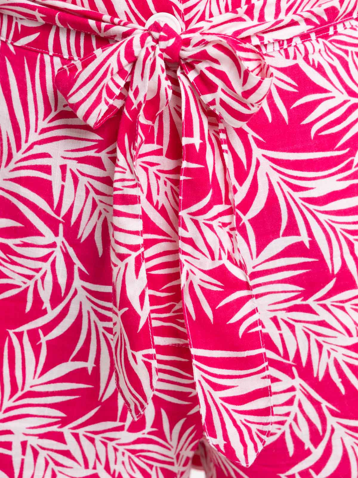 Short femme imprimé végétal fushia Short femme imprimé végétal fushia