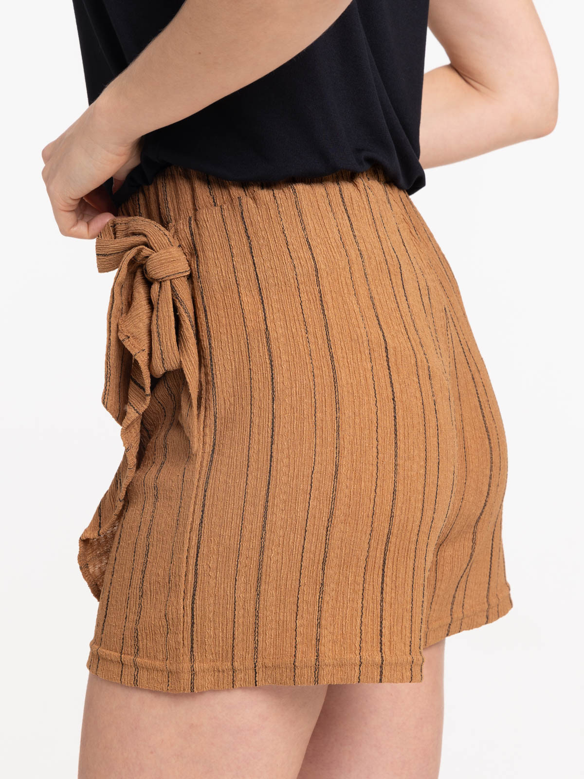 Jupe short coloris tabac femme Jupe short coloris tabac femme