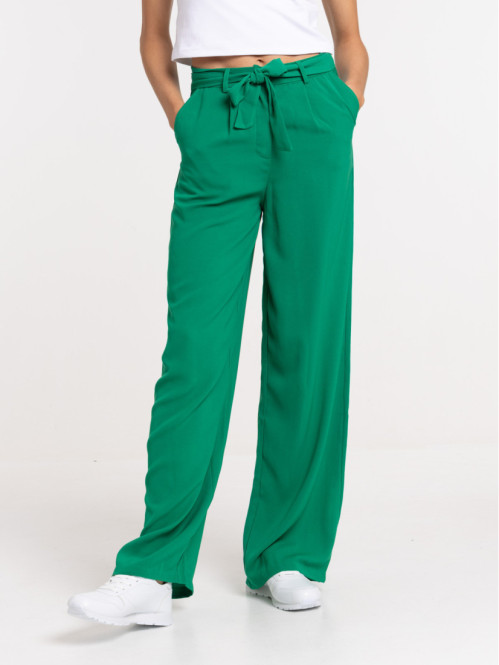 Pantalon large vert bosphore femme