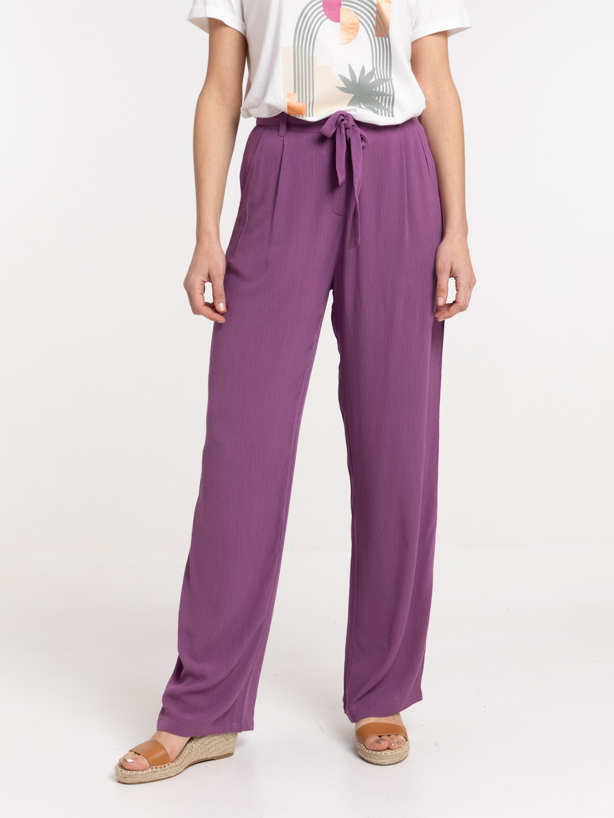 Pantalon large santa purple femme